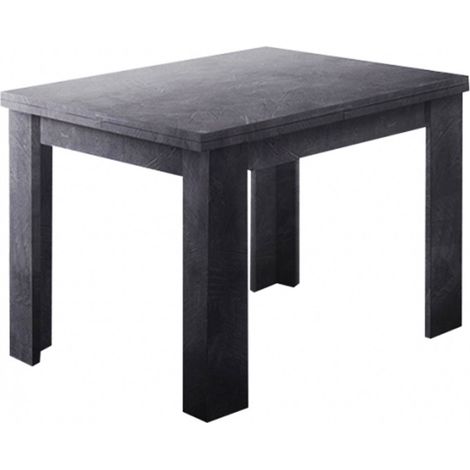 Dmora - Tavolo allungabile Airin, Consolle ausiliare da cucina, Tavolo allungabile, 100% Made in Italy, cm 90x90h75, Ardesia (1/5)