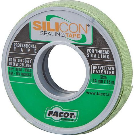 Ruban isolant fileté silicone 14mm x 15 m (1/2)