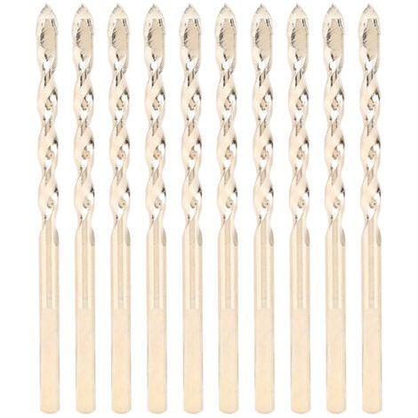 10 forets hélicoïdaux en carbure cémenté de 6 mm de diamètre et de 100 mm de long pour le perçage du verre et de la céramique (1/5)