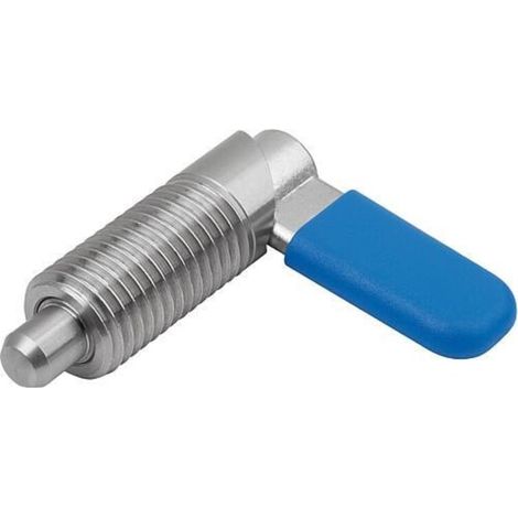 KIPP Sperrriegel M12x1,5 Ø5 mm Edelstahl blank Form C mit Gewindehülse Kappe (1/3)
