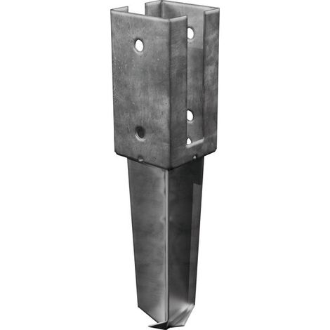 Montagehalterung aus verzinktem Stahl, grau, H 30 x B 9 x T 9 cm CERLAND (1/3)