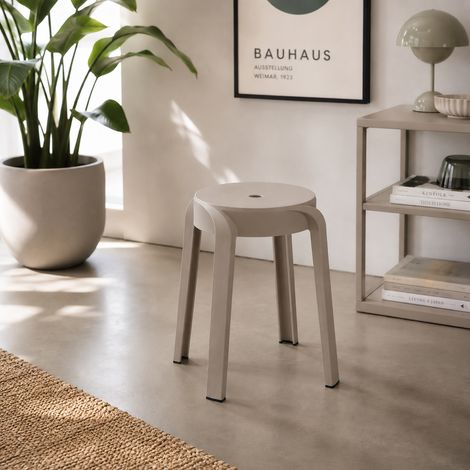 Hocker Taupe 45m stapelbar-LF7000060-taupe (1/4)