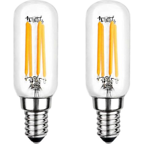 Ampoule pour hotte aspirante E14, blanc froid 6000K, 400lm, 230V, LED T25 4W, culot à vis, lot de 2 (1/5)