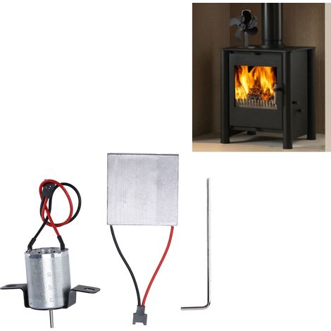 Ventilateur de cheminée à énergie thermique - Kit moteur universel pour foyer - Accessoire chauffage maison (1/5)