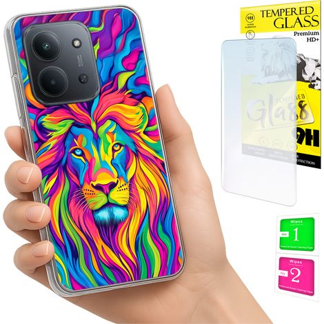 Custodia per Xiaomi Redmi 15C 5G 173mm / Custodia per Poco C85 Lion Back + vetro 9H (1/5)