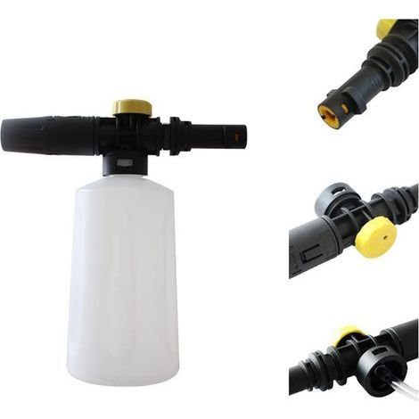 Schaumkanone für Kärcher, Schaumpistolenflasche mit verstellbarer Düse, Hochdruck-Schaumlanze, Schneeschaumlanze, kompatibel mit Kärcher K2-K7 Hochdruckreinigern (750 ml)