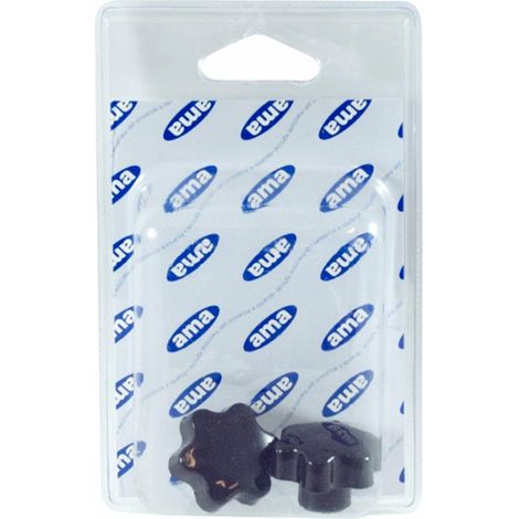 Volantino 6 lobi femmina Ø 30mm filetto M5 (1/3)