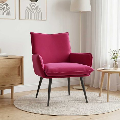 vidaXL Fauteuil Bordeaux Velours (1/5)
