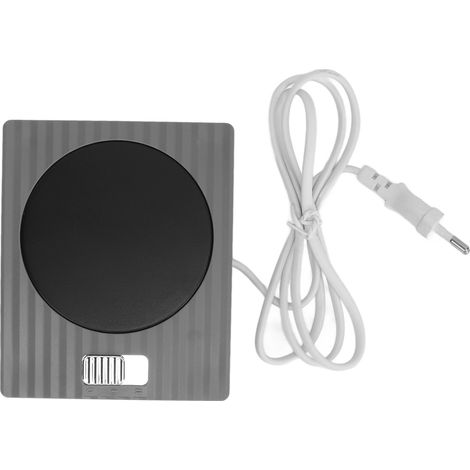 Chauffe-tasses intelligent portable universel à 2 niveaux de température avec thermostat, maintien au chaud et dessous de plat chauffant 110/220 V, gris, prise UE (1/5)