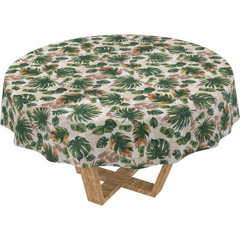 Nappe enduite Jungle Ronde Ø 140 cm extérieur imperméable (1/5)