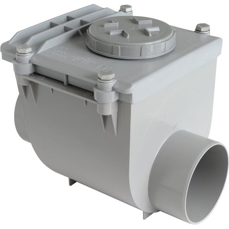 First Plast NRC110G Valvola Antiritorno in PVC ad Incollaggio, Grigio, ø 110 mm (1/2)