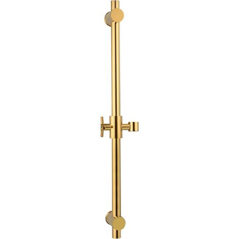 BJ4022 Barre de douche murale en laiton titane doré 66 cm (1/5)