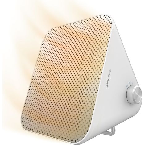 Cecotec Stufa Ceramica da Tavolo ReadyWarm 1500 Max Ceramic Design White. 1500 W, Termostato Regolabile e 3 Modalità di Funzionamento, Area di Copertura 15 m2 (1/5)