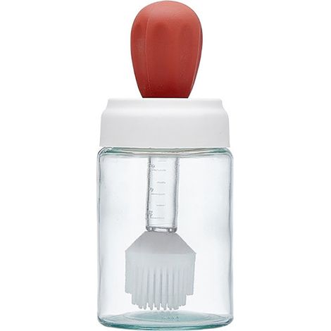Distributeur Dhuile En Verre Avec Brosse - Distributeur Huile Cuisine Pour Assaisonnement Huile Vinaigre Sauce Barbecue Friture - 1 Pièce (1/5)
