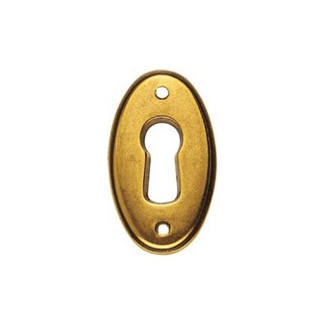 Ouvre&Déco – Entrée de clé laiton patiné – Poignée de meuble fine – Largeur 22 mm – Hauteur 38 mm – Épaisseur 3 mm pour serrurerie