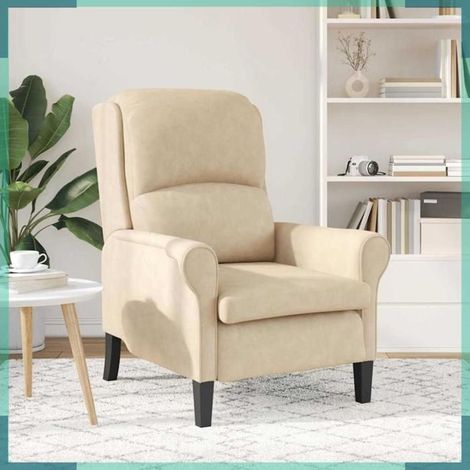 42009874 fauteuil Crème 76 x 94 x 102 cm Microfibre (1/5)