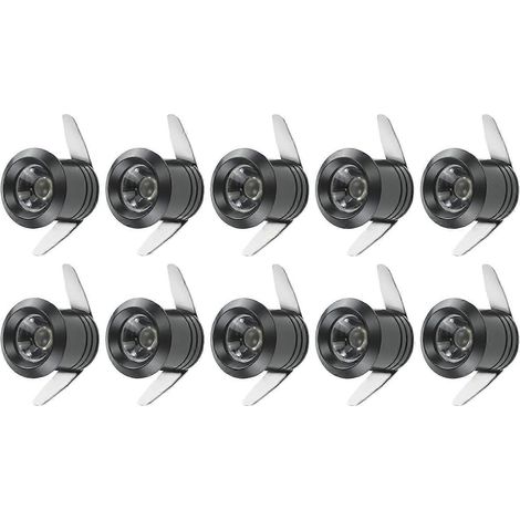 10 Mini Focos LED 1W Encastrables Avec Transformateur Spar Pour Vitrine, Cocina, Escaliers, Placard, 90-265V AC (1/5)