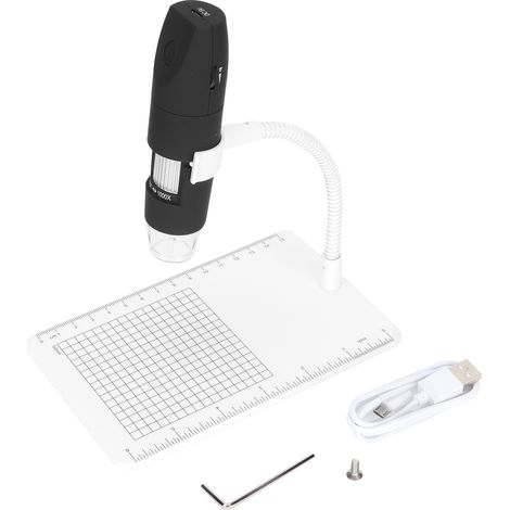 Microscope numérique sans fil 50x-1000x avec caméra HD 2MP et 8 LED, portable pour observations détaillées (1/5)