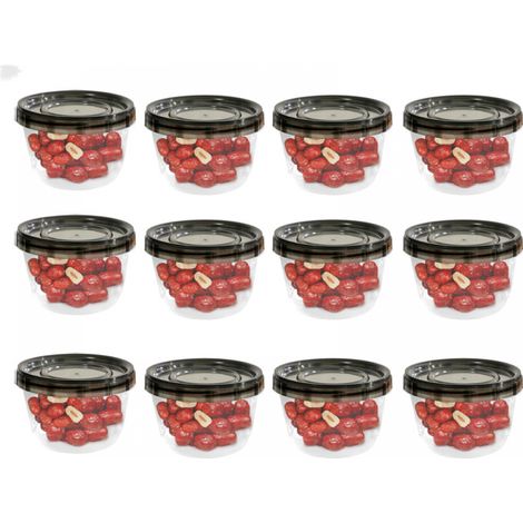 Bocaux hermétiques pour congélateur – Bocaux de conservation hermétiques  Contenants noirs transparents, lot de 12 (1/5)