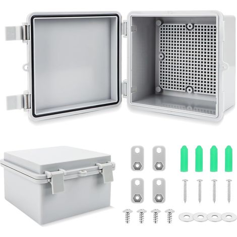 boîte de distribution étanche ip67, boitier etanche electrique exterieur, boîtier en plastique abs extérieur 15x15x9cm boîte étanche distributeur de courant extérieur étanche (1/5)