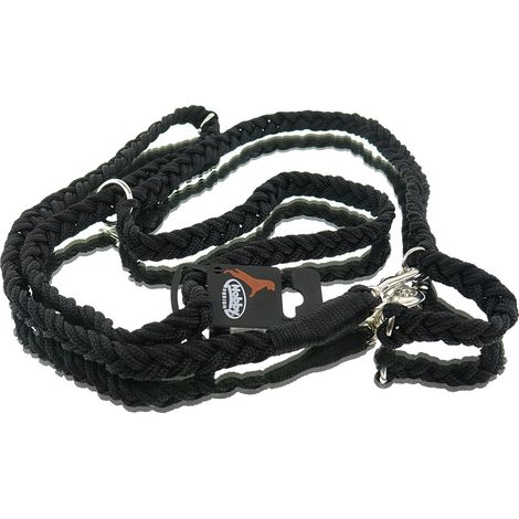Nobby® Hunde Führleine Geflochten S-M Schwarz  200 cm - Nylon (1/2)
