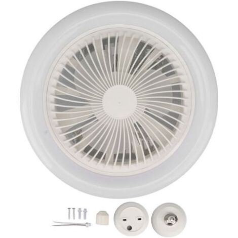 BARKBUSTERS 30W Ventilateur Plafond Avec Lumiere,ventilateur De Plafond ,ventilateur Silencieux Plafond,E27 plafonnier LED À Intensité Variable,3vitesses,Temporisable (Blanc) (1/5)