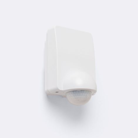 Sensore di Movimento PIR Crepuscolare 240º per Esterni IP65 con Telecomando Bianco (1/4)