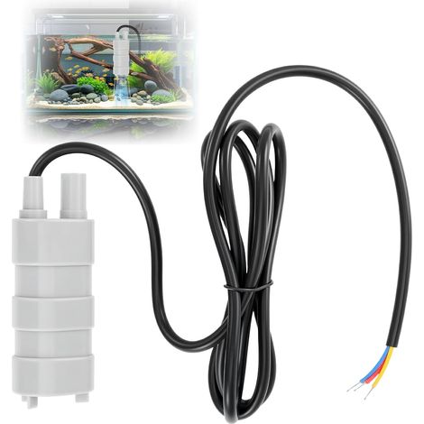 Pompe submersible 12 V 840 l/h - Hauteur de refoulement de 5 m micro-moteur - 12 V CC 1,2 A - Pour camping-car, caravane, bateau, camping, étang, aquarium, bassin de jardin (1/5)
