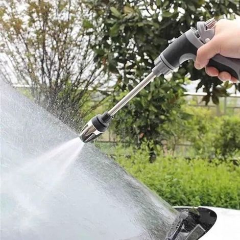 Nettoyeur Haute Pression - Turbowasher - Portée 6-10 M - Accessoires Inclus - Pression Réglable - 1 Pièce - Pour Jardin Et Voiture Noir (1/5)