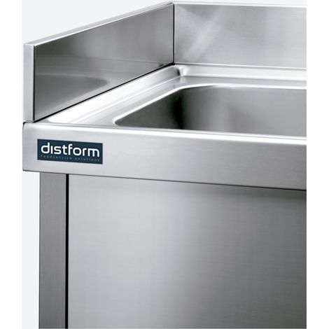 Dosseret Droit en Inox Latéral Amovible pour Plonges - Gamme 550 - Distform