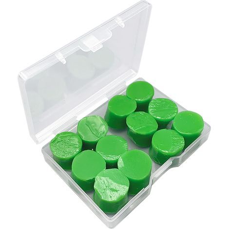 Packung mit 12 weichen Ohrstöpseln aus Spezialton, klein, leicht und tragbar, 0,8 cm Durchmesser, geräuschdämpfend, grün (1/5)