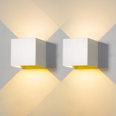 applique murale carrée LED d'intérieur moderne chaude-non dimmable 2 pièces light-6W-lumière (1/5)