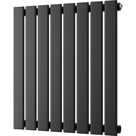 Typhoon - Black Horizontal Radiator H600mm x W544mm Single Panel (1/3)