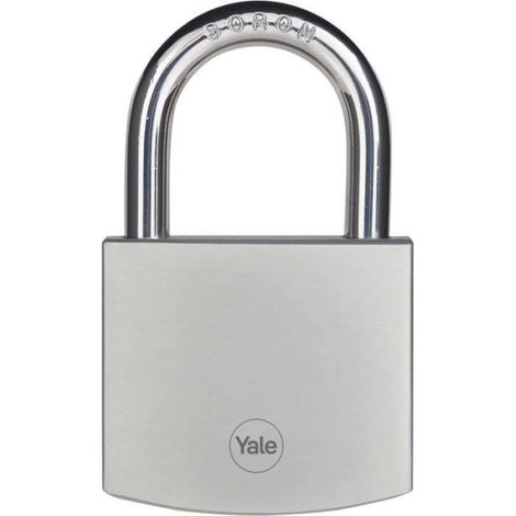 Cadenas Laiton - YALE - Y120DB/60/135/1 - Extérieur - Chromé 60 mm - Anti Rouille - Haute Résistance aux intempéries (1/5)