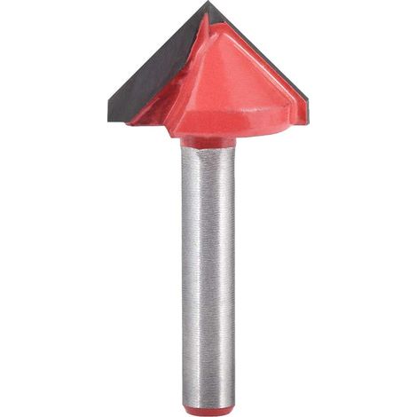 Lntyq Schlitzfräser, V-Fräser aus Wolframkarbid für CNC-Gravur, Schaftfräser für Holzbearbeitungswerkzeug mit 6 mm Schaft (6 mm Schaft, 22 mm Breite, 90 Grad) (1/5)