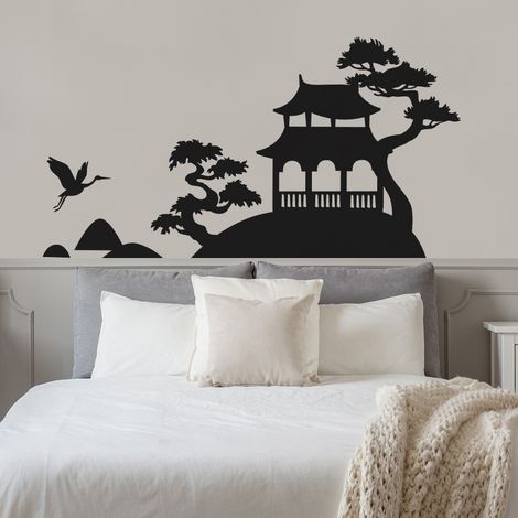 Sticker Mural - Japon - 37x70 cm - Noir (1/3)