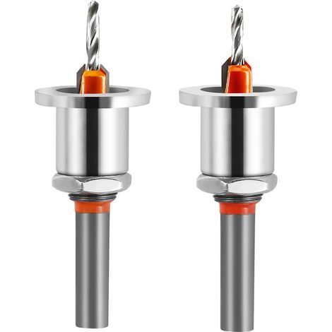 CCYKXA 2pcs 8mm Wood Drill Bits, Countersink Drill Bits, HSS Countersink Drill Bit Set, Countersink Drill Bit Set for Woodworking, Plastic, Drilling Holes