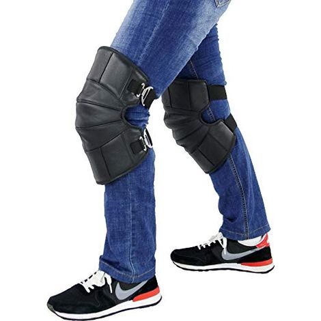 Genouillères chaudes en cuir et laine de 35 cm pour moto, coupe-vent et résistantes au vent, unisexes. (1/5)