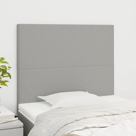 Tête de lit Gris clair 90x5x118/128 cm Tissu (1/5)