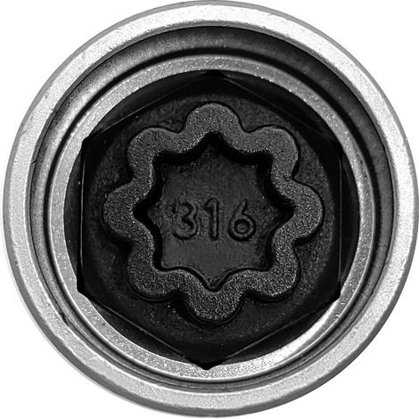 Replacement for Mercedes Benz Security Master Locking Wheel Nut Key 307 Anti-theft Screw Socket Wren-316-Silver (1/5)