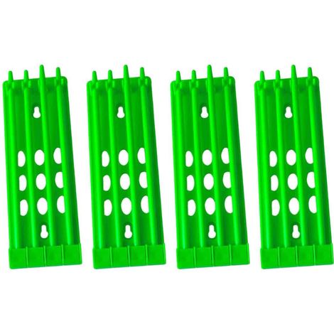 Lot de 4 Support mural, conception à 4 colonnes, plastique durable, grande capacité, pour anneaux de pattes d'oiseau (1/5)