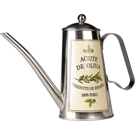 BURETTE À HUILE D'OLIVE EN ACIER INOXYDABLE - 1/2 L