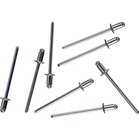 Rivetti ciechi in alluminio Ø 3,0 x 10 mm. 50 pz.