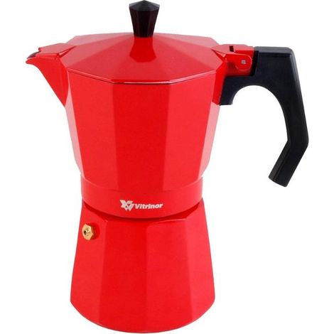 VITRINOR cafetera induccion praga 12 tazas , Cafetera inducción Praga 12 tazasFabricada en aluminioJunta de cierre de silicona Válvula de seguridadAsa y pomo de toq