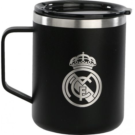 Taza térmica Runbott del Real Madrid, 400 ml, 972549, negra (1/5)