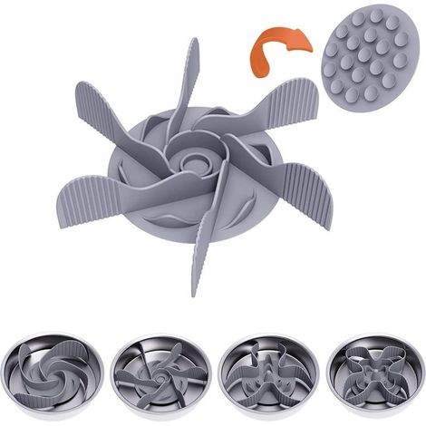 Gamelle anti glouton pour chien Alimentation lente avec 19 ventouses Silicone alimentaire sans BPA Compatible avec bols en céramique et inox (1/5)