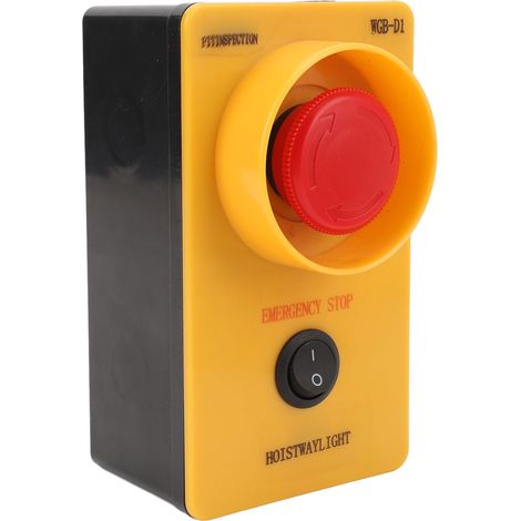 Bouton d'arrêt d'urgence à verrouillage 10 A 660 V CA avec interrupteur lumineux pour chantiers de construction et mines (1/5)