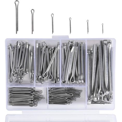 230 Pièces Goupilles Fendues, M1 M2 M2.5 M3 M4 M5, 6 Tailles, Goupilles Fendues Acier Inoxydable, avec Boîte de Rangement (1/5)