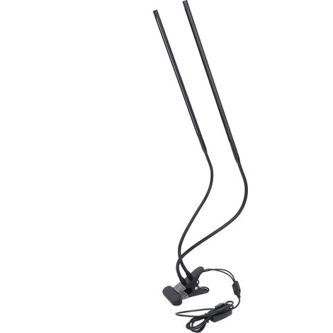 Lampes horticoles LED à spectre complet, à intensité variable et minuterie, avec pince, pour semis et fleurs d'intérieur (2 tubes lumineux avec pince, 20 W). (1/5)