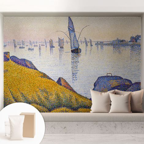 Tapete Vliestapete mit Kleber - abwaschbar - Tapete mit Motiv - trendige Wanddeko - elegant Fototapete  Segelboot-Spiegelung 208x146 cm (1/5)
